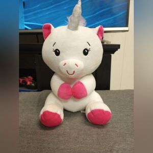 NWOT Adorable White Unicorn Plush Balloon Weight 8"